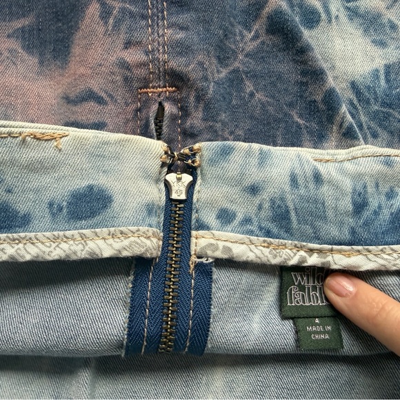 wild fable Blue and Pink Tie-Dye Denim Mini Skirt - Picture 4 of 4